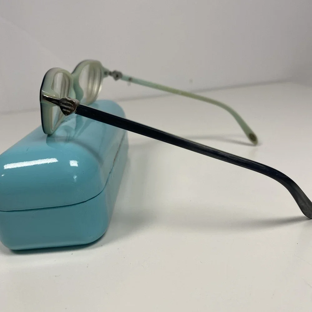 Tiffany & Co Eyeglass Frame TF2034 8055 Black + Tiffany Blue Italy  Case & Box